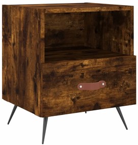 vidaXL Noptieră, stejar fumuriu, 40x35x47,5 cm, lemn compozit