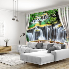 Fototapet - Privire la cascade magice (147x102 cm)