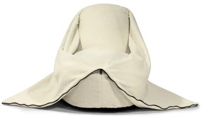 Fotoliu puf pentru copii crem cu tapițerie din țesătură bouclé Cocoon 100 – SLOWDOWN