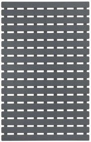 Covoras baie anti-alunecare, Wenko, 63x40cm, Plastic, Gri inchis