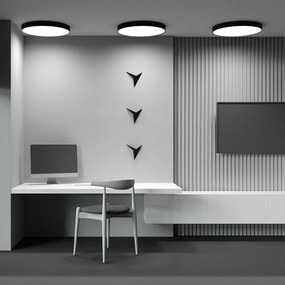 Plafoniera LED design tehnic Zoom D-60cm 3000K negru