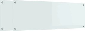 vidaXL Panou de bucătărie 2 pcs Alb 120 x 40 cm sticlă securizată