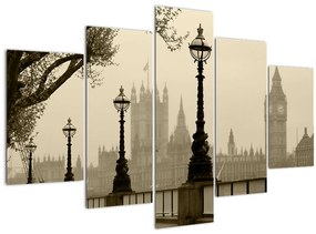 Tablou - Londra în ceață, Anglia (150x105 cm)