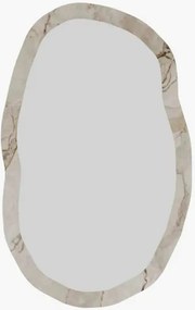 Oglinda perete LOSSA, bej cu efect de marmura, 52x86 cm