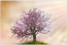 Tablou - Copacul înflorit în deal (90x60 cm)