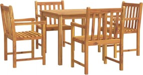 vidaXL Set mobilier de grădină, 5 piese, lemn masiv de acacia