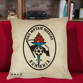 Perna Personalizata Gaz Metan Medias 1945 Fotbal, 40x40 cm, Crem, Husa Detasabila, Perna Inclusa, BEKZ®
