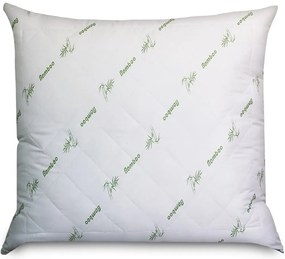 Pernă albă Good Morning Bamboo, 75x75 cm