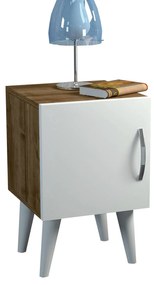 Noptieră Bellini v1 - White, Walnut