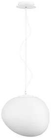 Pendul design modern Ciottoli alb 31,5cm