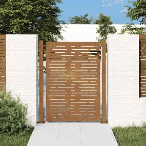 vidaXL Poartă pentru grădină, 105x155 cm, oțel corten, dreptunghiuri