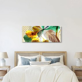 Tablou - Frunze cu pană (120x50 cm)