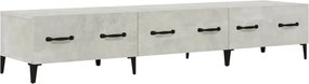 vidaXL Comodă TV, gri beton, 150x34,5x30 cm, lemn prelucrat