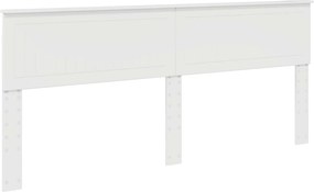 vidaXL Tăblie cap Alb Lucios 200 cm Lemn compozit