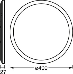 Osram - Plafonieră LED dimabilă ORBIS ULTRA SLIM LED/22W/230V, diam. 40 cm, neagră