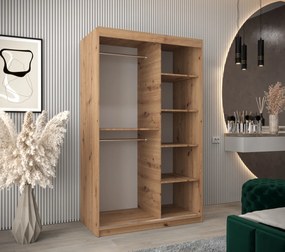 Dulap de haine 120 cm Mokka (Stejar artisan). 1126023