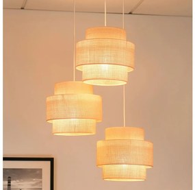 Lustră pe cablu Brilagi SPACE YUTE 3xE27/15W/230V crem/alb