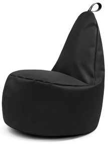 Fotoliu bean bag negru cu tapițerie din imitație de piele Lull XL – So Soft?