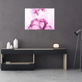 Tablou pe sticlă - Decor roz (70x50 cm)
