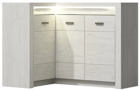 Comodă de colț Nadenas N15 O (Stejar craft Alb) . 1104882