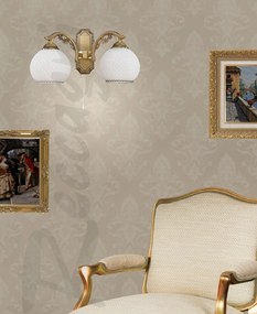 Aplica clasica din alama cu 2 brate design italian 8600