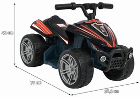 ATV Electric cu acumulator pentru copii NOVOKIDS™ Mini Monster , Lungime 70 cm, 3-6 ani , Max 30 kg , 6V, Negru