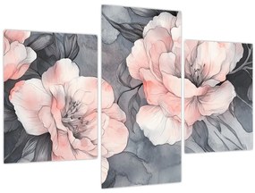 Tablou - Schiță de flori (90x60 cm)
