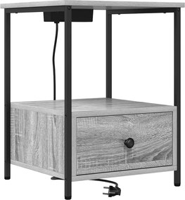 vidaXL Dulap de noapte Gri Sonoma 42 x 41 x 56 cm Lemn compozit