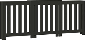 vidaXL Mască pentru calorifer, negru, 205x21,5x83,5 cm, lemn prelucrat