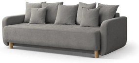 Canapea gri extensibilă, cu spațiu de depozitare 231 cm Elen – Micadoni