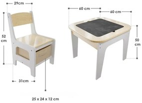 Juskys Set de lemn pentru copii Milou - natural
