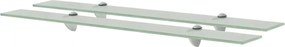vidaXL Rafturi suspendate, 2 buc., 80 x 20 cm, sticlă, 8 mm