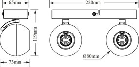 Osram - Lampă spot SPHERAL 2xGU10/6W/230V negru