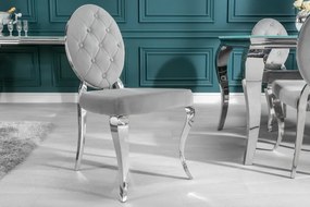 Neînvins Scaun de lux Modern baroc gri catifea