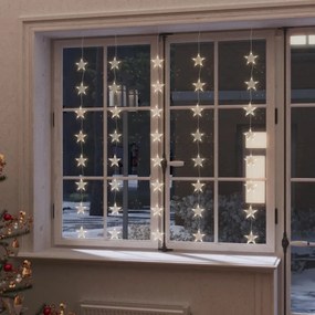 vidaXL Instalație lumini tip perdea stele 200 LED alb cald 8 funcții
