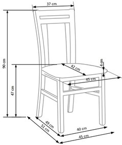 Scaun de bucaterie Hubert 8, gri/fag