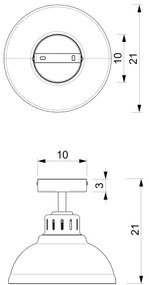 Lustră aplicată SVEN 1xE27/15W/230V neagră