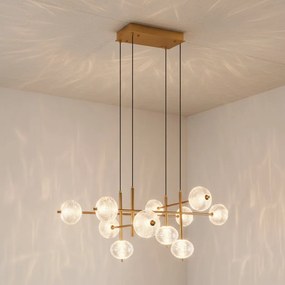 Lustra moderna suspendata LED CCT cu telecomanda GALATEA