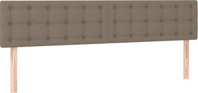 vidaXL Tăblii de pat, gri taupe, 160x5x78/88 cm, textil