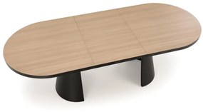 Masa extensibila Giacomo natur/negru L180-240 cm