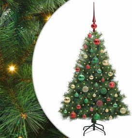 vidaXL Brad de Crăciun artificial cu 150 LED Verde 120 cm PE și PVC