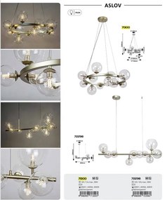 Lustra suspendata cu 11 surse de lumina Aslov
