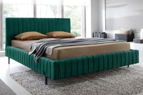 Pat lemn masiv Tapițat Plix cu Ladă Depozitare Personalizabil 140/160/180 x 200 cm - Nube 05, 180 x 200 cm