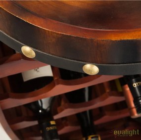 Raft pentru sticle- Bar design colonial Chateau 80cm coffee