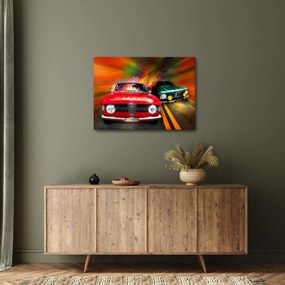 Tablou - Mașini de curse retro (70x50 cm)