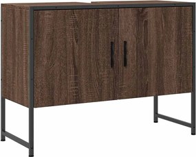 vidaXL Dulap chiuveta de baie, stejar maro, 80x33x60 cm, lemn compozit
