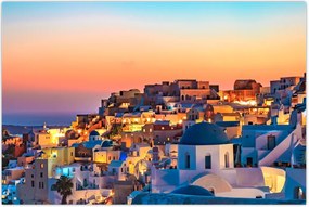 Tablou - Santorini în amurg (90x60 cm)