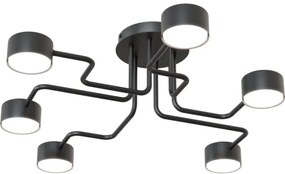 Lustră pe tijă KURAGE 6xGX53/12W/230V negru