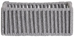 Coșuri Arese, bumbac/metal, gri, 3 buc