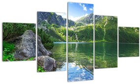 Tablou cu lac în munții Tatra (125x70 cm), în 40 de alte dimensiuni noi